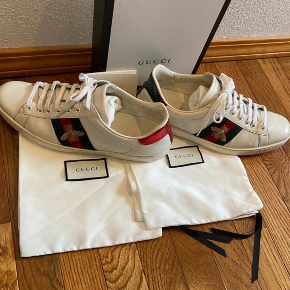Gucci ace men bee sneaker EU 44/US 10 box dust bag